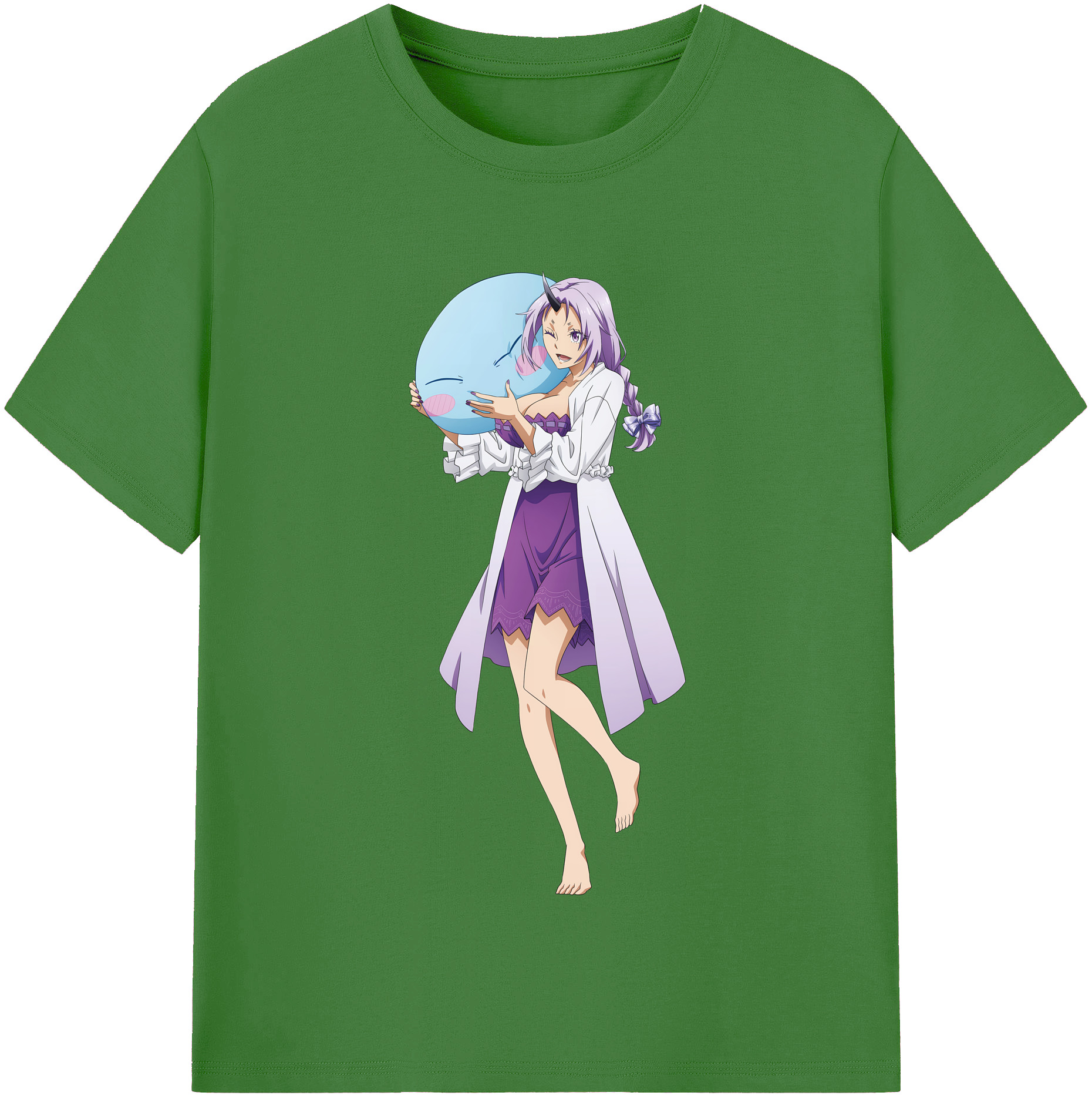 （画像用） 転スラ Regarding Reincarnated to Slime レディースカジュアルプリントTシャツ（綿100％）